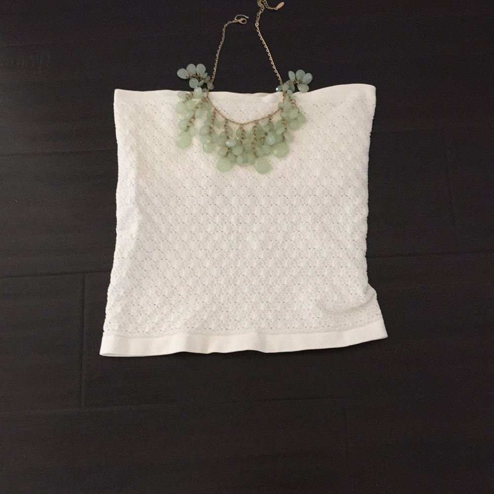 Cute cream colored textured tube top